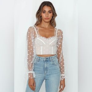 Hello Molly MALIBU SUNSET TOP WHITE